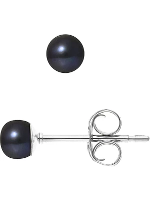 Pearline Kolczyki-wkrętki z perłami w kolorze granatowym rozmiar: onesize