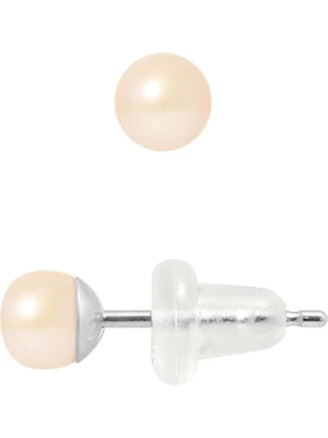 Pearline Kolczyki-wkrętki z perłami w kolorze jasnoróżowym rozmiar: onesize