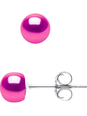Pearline Kolczyki-wkrętki z perłami w kolorze różowym rozmiar: onesize