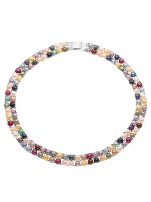 Pearline Naszyjnik w różnych kolorach z perłami - dł. 40 cm rozmiar: onesize