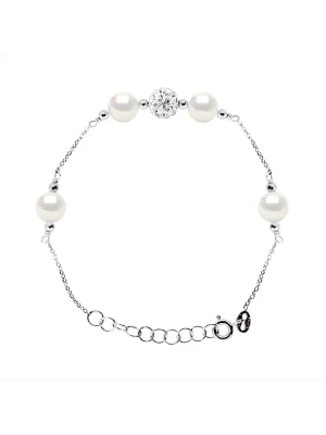 Pearl Addict Srebrna bransoletka z perłami i kryształami rozmiar: onesize