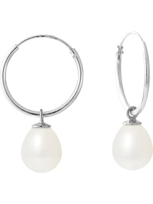 Pearline Srebrne kolczyki-kreole z perłami rozmiar: onesize