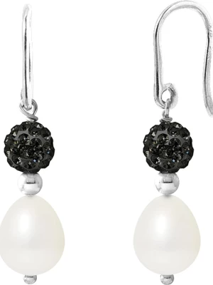 Pearline Srebrne kolczyki z kryształkami i perłami w kolorze białym rozmiar: onesize