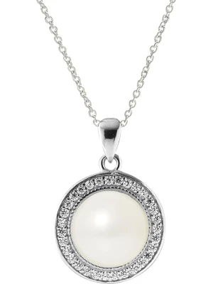 Pearline Srebrny naszyjnik z zawieszką - dł. 42 cm rozmiar: onesize