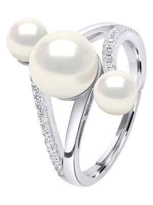Pearl Addict Srebrny pierścionek z perłami rozmiar: onesize
