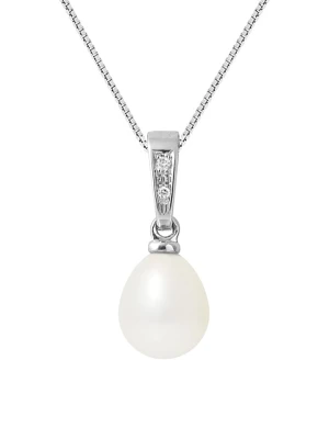 Pearline Złoty naszyjnik z diamentami i perłami słodkowodnymi - dł. 42 cm rozmiar: onesize