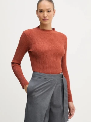 Pedro del Hierro bluzka damska kolor brązowy gładka 8622511