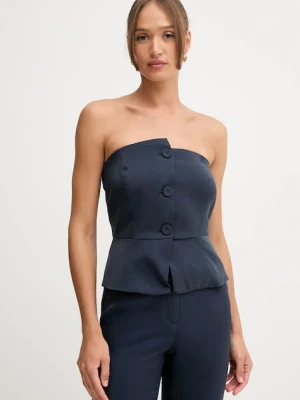 Pedro del Hierro bluzka damska kolor granatowy gładka 7652598
