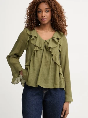 Pedro del Hierro bluzka z falbanką damska z wiskozą