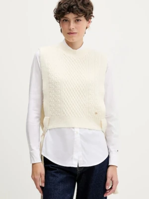 Pedro del Hierro kamizelka damski kolor beżowy lekki 4962459