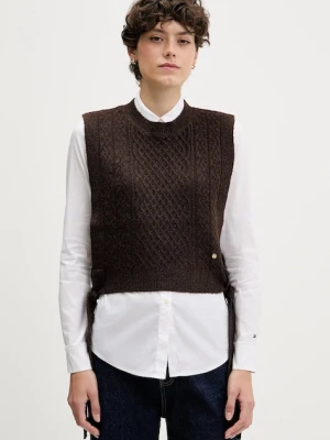 Pedro del Hierro kamizelka damski kolor brązowy lekki 4962459