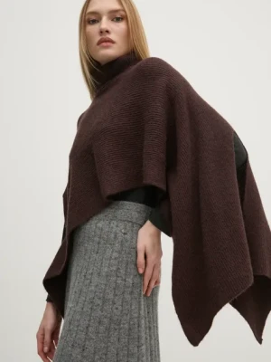 Pedro del Hierro poncho kolor brązowy 4968566