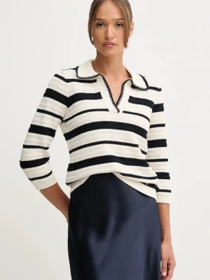 Pedro del Hierro sweter bawełniany damski kolor beżowy 3512894