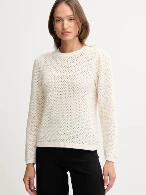 Pedro del Hierro sweter bawełniany damski kolor beżowy lekki 3512895