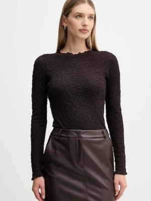 Pedro del Hierro sweter damskie kolor brązowy gładka 3512918