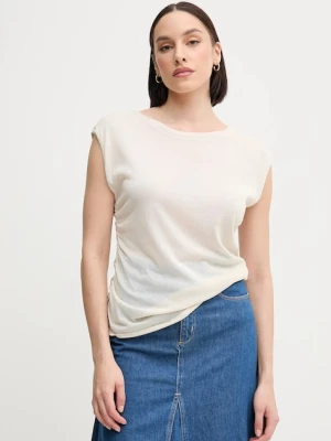 Pedro del Hierro t-shirt damski kolor beżowy 3519553