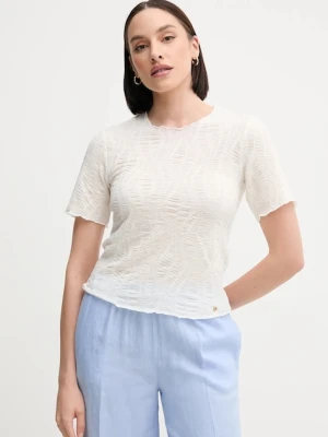 Pedro del Hierro t-shirt damski kolor beżowy 4539627