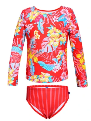 Peek U 2-częściowy zestaw kąpielowy "Sandy" w kolorze czerwonym ze wzorem rozmiar: 152