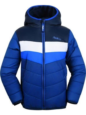 Peek U Całoroczna kurtka pikowana "Baz" w kolorze niebiesko-białym rozmiar: 110