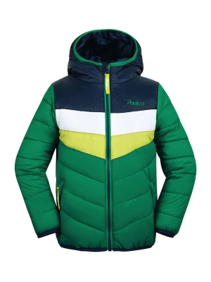 Peek U Całoroczna kurtka pikowana "Baz" w kolorze zielono-granatowo-białym rozmiar: 116