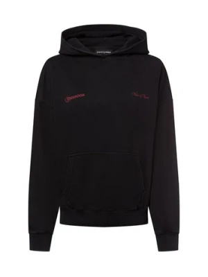 PEGADOR Damski sweter z kapturem - Fia Kobiety Bawełna czarny jednolity,