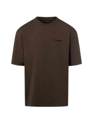 PEGADOR Koszulka męska - Logo Mężczyźni Bawełna brązowy jednolity,