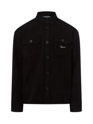 PEGADOR Męska koszula casual - Almora Mężczyźni Modern Fit czarny jednolity,