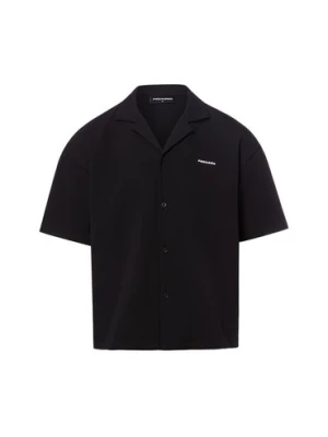 PEGADOR Męska koszula casual - plisa Troy Mężczyźni Comfort Fit czarny,