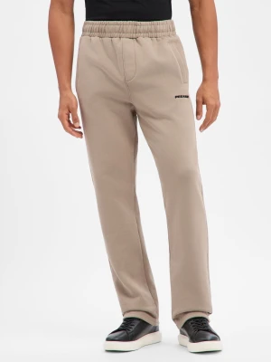 PEGADOR Męskie spodnie do biegania - Mężczyźni Materiał dresowy brązowy jednolity,