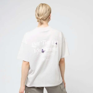 Pegador Noria Heavy Oversized Tee kobiety T-Shirty i Polo szary rozmiar Odzież