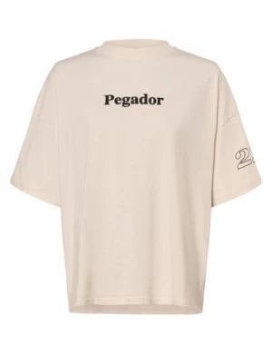 PEGADOR T-shirt damski Kobiety Bawełna beżowy nadruk,
