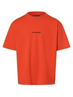 PEGADOR T-shirt męski Mężczyźni Bawełna pomarańczowy jednolity,