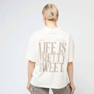 Pegador Tinca Heavy Oversized Tee kobiety T-Shirty i Polo beż rozmiar Odzież