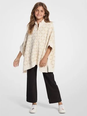 Peleryna z dzianiny na zamek z fakturą we wzór Empire Michael Kors Kids