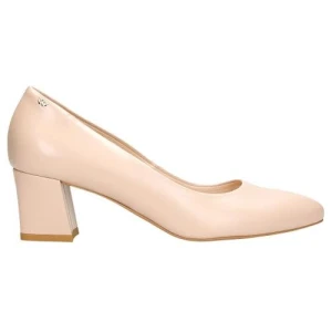 Beżowe czółenka damskie ze skóry licowej 9296-54 Wojas