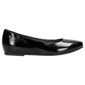 Czarne lakierowane baleriny damskie 44005-31 Wojas