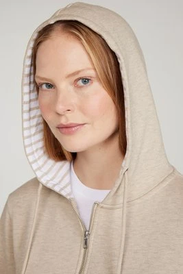 Penzance — damska bluza z kapturem i zamkiem błyskawicznym - Beige Mountain Warehouse