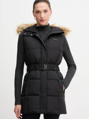 Pepe Jeans bezrękawnik puchowy kolor czarny zimowy PL4024335