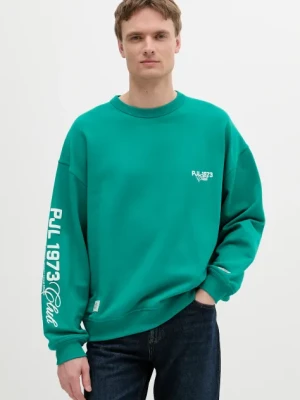 Pepe Jeans bluza bawełniana COLVILLE CREW męska kolor zielony z aplikacją PM582841