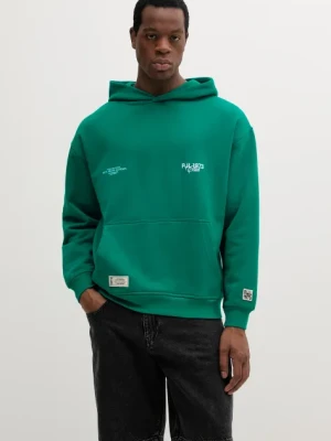 Pepe Jeans bluza bawełniana COLVILLE HOODIE męska kolor zielony z kapturem z nadrukiem PM582846