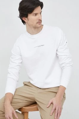 Pepe Jeans bluza bawełniana męska kolor biały gładka