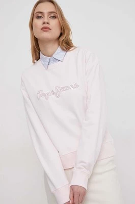 Pepe Jeans bluza LANA damska kolor różowy z nadrukiem PL581430