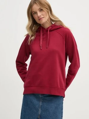 Pepe Jeans bluza FELICITY HOODIE damska kolor czerwony z kapturem gładka PL581462