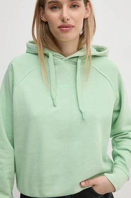 Pepe Jeans bluza FELICITY HOODIE damska kolor zielony z kapturem gładka PL581462