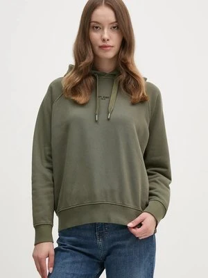 Zdjęcie produktu Pepe Jeans bluza FELICITY HOODIE damska kolor zielony z kapturem gładka PL581462