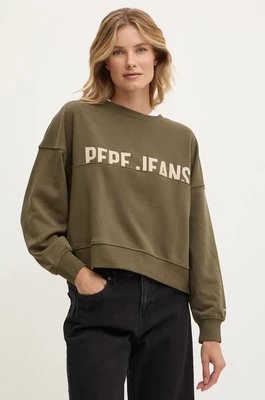 Pepe Jeans bluza GAYLE damska kolor zielony z nadrukiem PL581452