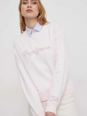 Pepe Jeans bluza LANA damska kolor różowy z nadrukiem PL581430