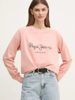 Pepe Jeans bluza LUPITA damska kolor różowy z nadrukiem PL581467