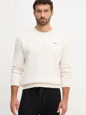 Pepe Jeans bluza męska kolor beżowy gładka PM5800013