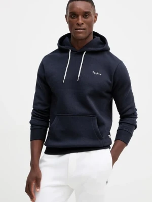Pepe Jeans bluza męska kolor granatowy z kapturem gładka PM5800012